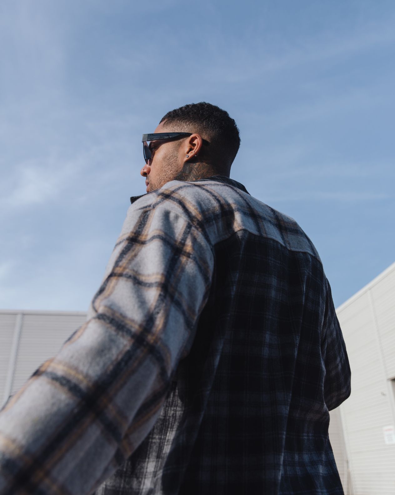 Vices Spliced Over Shirt in Relaxed Fit
