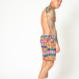Ubuntu Retro Kaleidoscope Printed Shorts