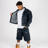 RAW Indigo Contrast Stitch Denim Jacket