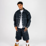 RAW Indigo Contrast Stitch Denim Jacket