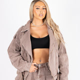 Acid Wash Brown Denim Tennis Mini Skirt