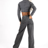 Grey Wash Rapture Rip & Repair Baggy Fit Jeans
