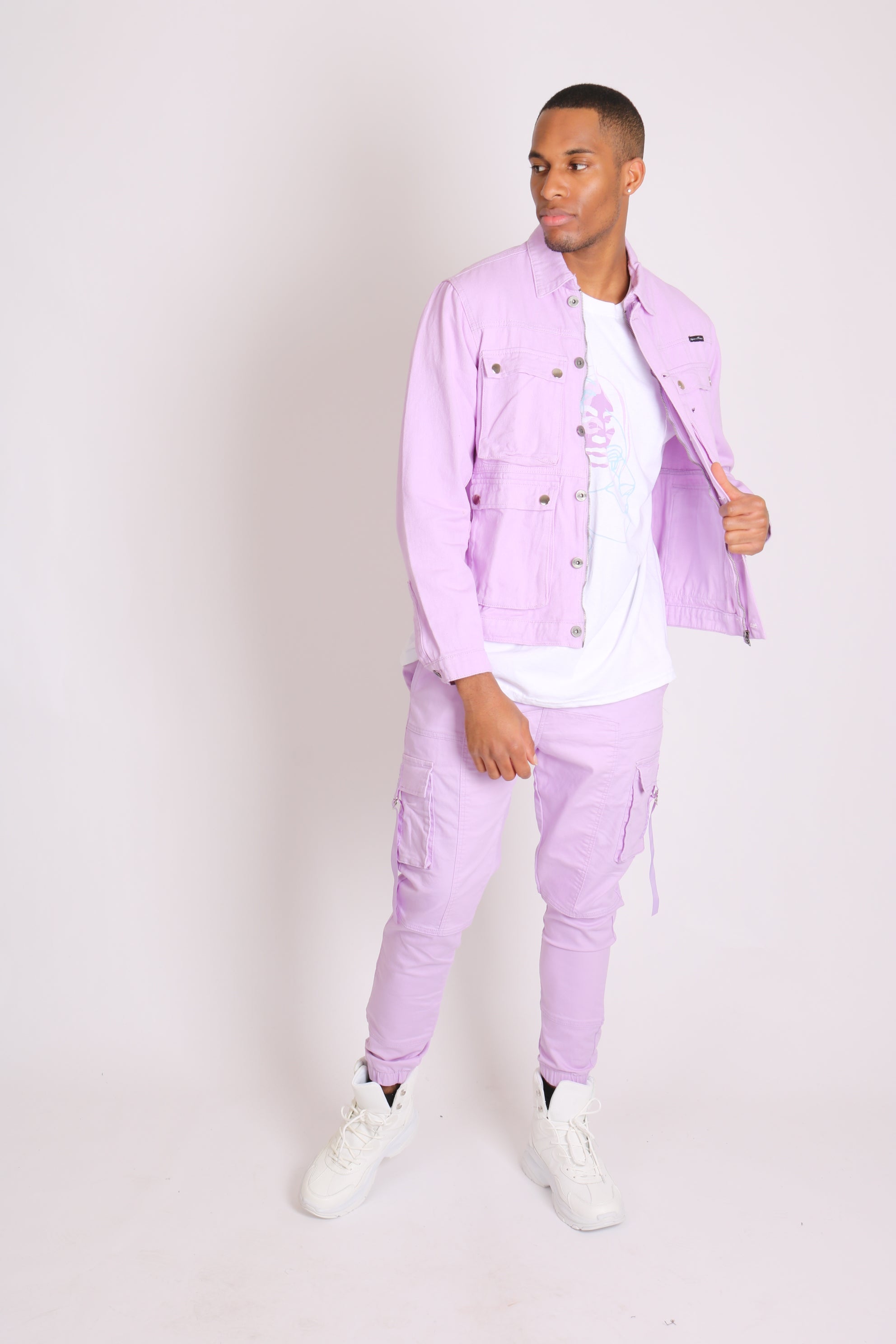 Detroit Lilac Denim Cargo