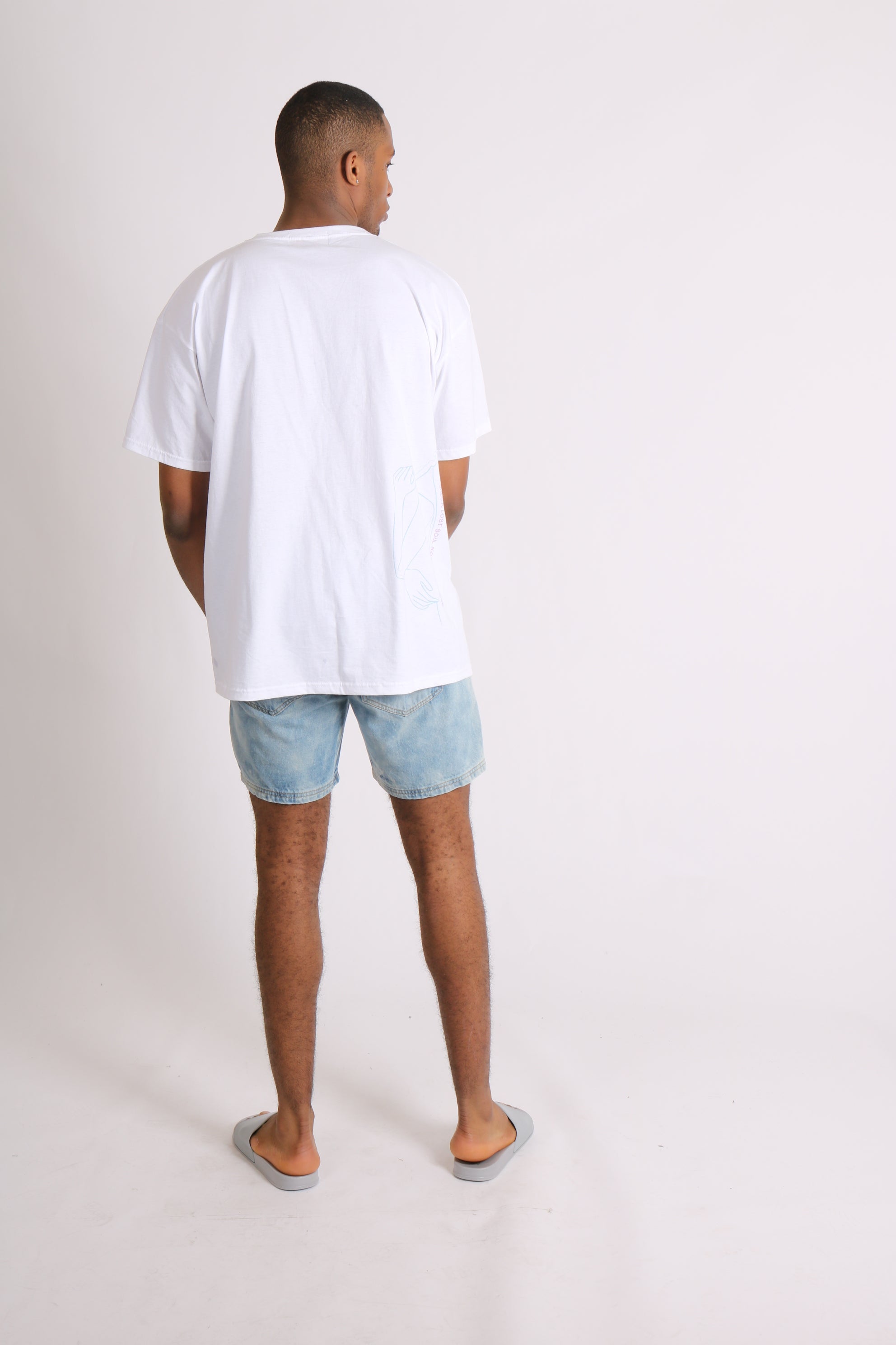 Relaxed Cloud Bleach Wash Denim Shorts