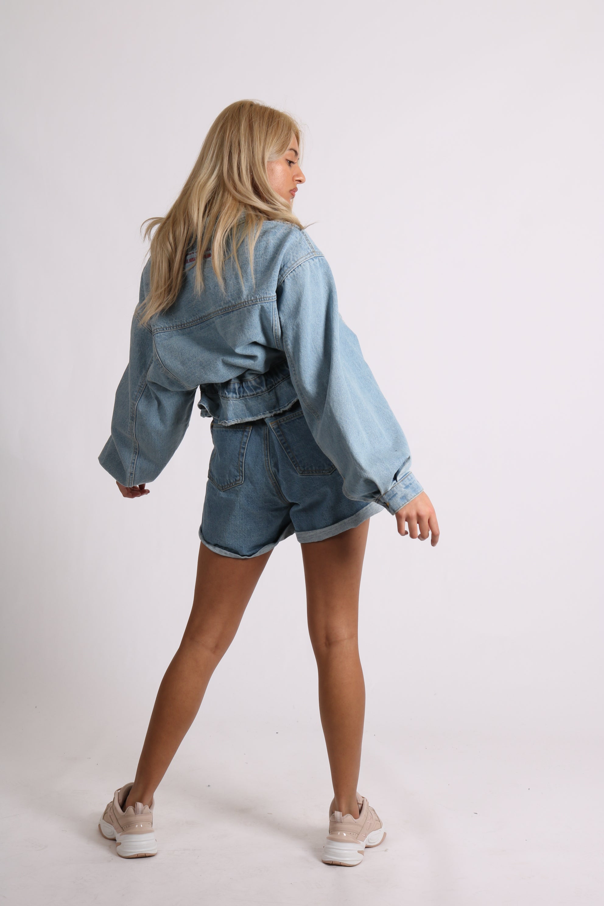 Topeka Blue Mid-Rise Denim Short with Raw Edge
