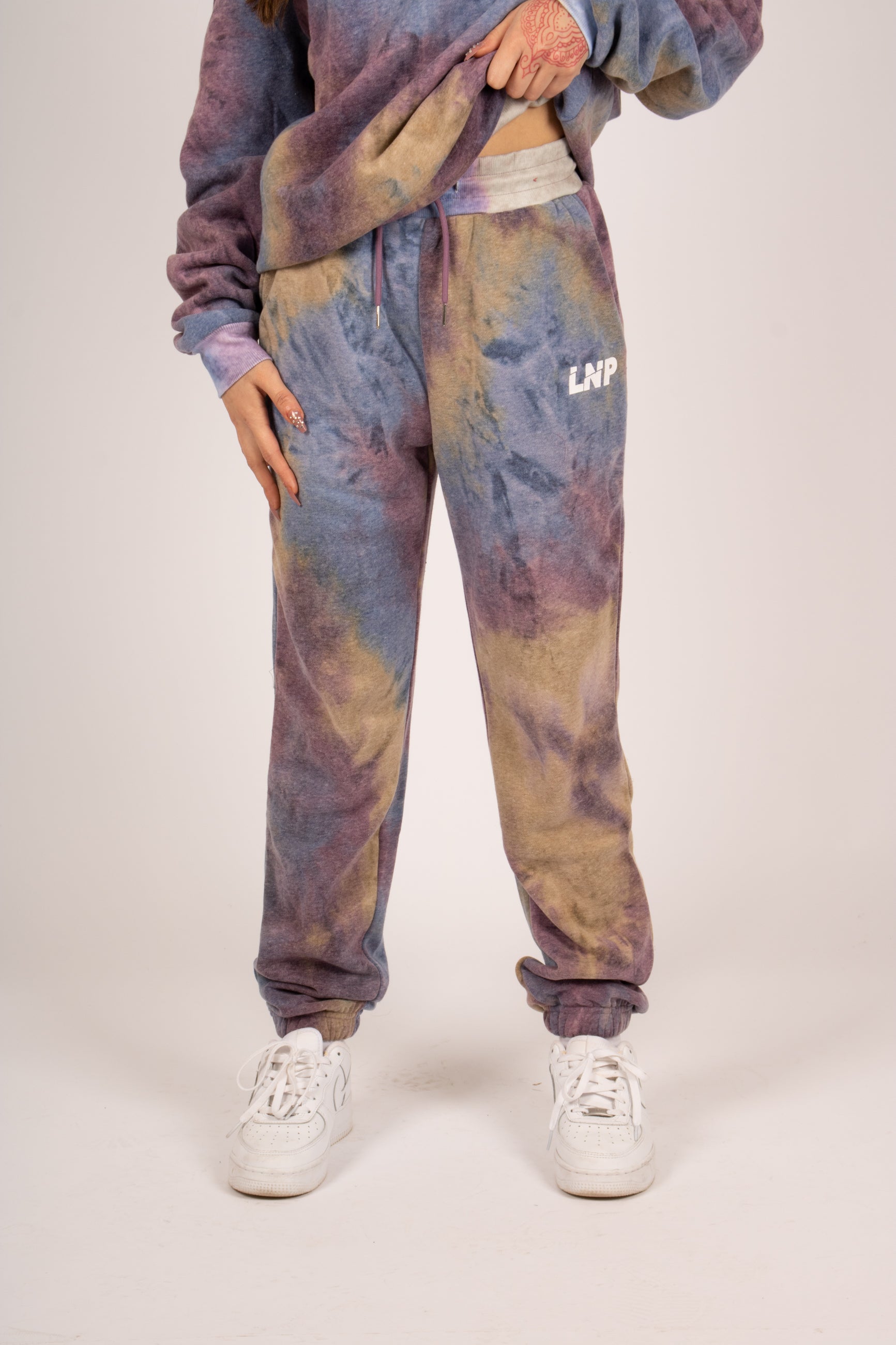 Lilac tie sales dye joggers