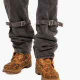 Relaxed Cargo Jean With Strap In Black Wash