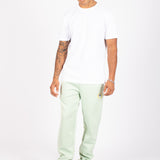 Mint Green Straight Leg Embroidered Golf Club & Popper Hem Jogger