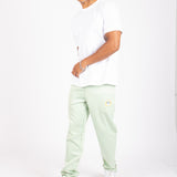 Mint Green Straight Leg Embroidered Golf Club & Popper Hem Jogger