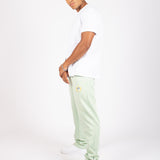 Mint Green Straight Leg Embroidered Golf Club & Popper Hem Jogger