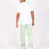 Mint Green Straight Leg Embroidered Golf Club & Popper Hem Jogger