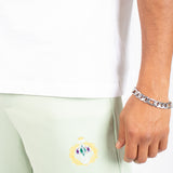 Mint Green Straight Leg Embroidered Golf Club & Popper Hem Jogger