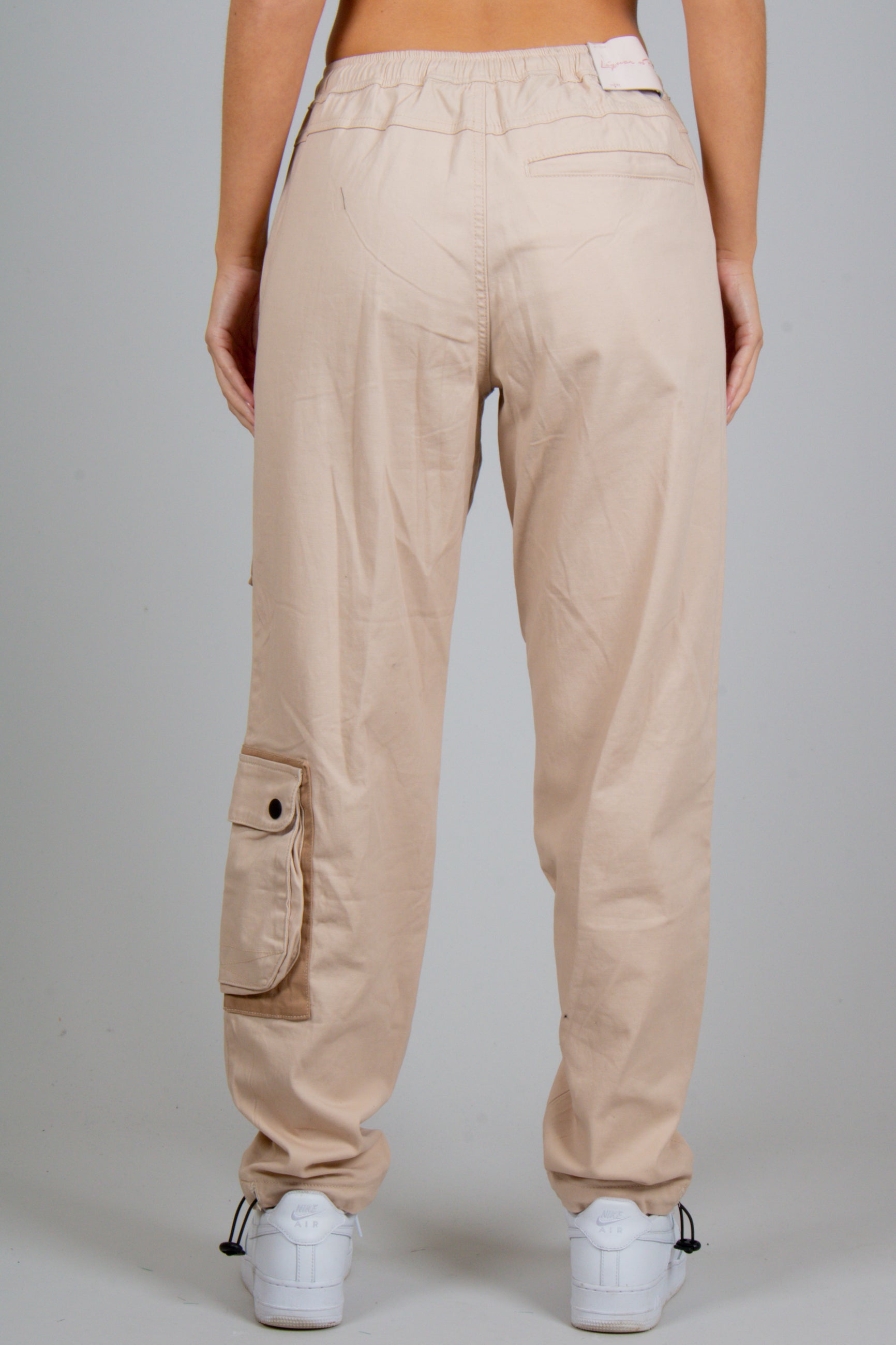 Stone & Beige Tech Utility Straight Leg Cargos