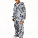 Oversized Blue Mountain Printed Tracksuit