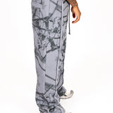 Oversized Blue Mountain Printed Tracksuit