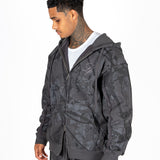 Oversized Black Mountain Printed Tracksuit