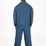 Bubble Denim Zip Up Denim Jacket