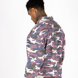 Purple Camo Relaxed Denim Jacket