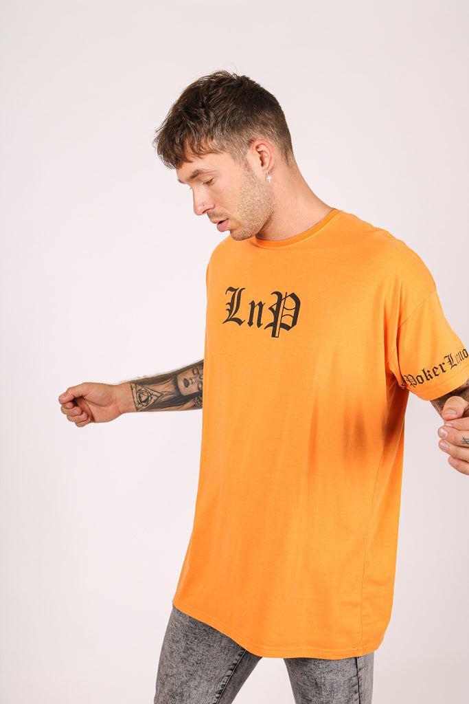 Liquor N Poker Convict Neon Orange T Shirt