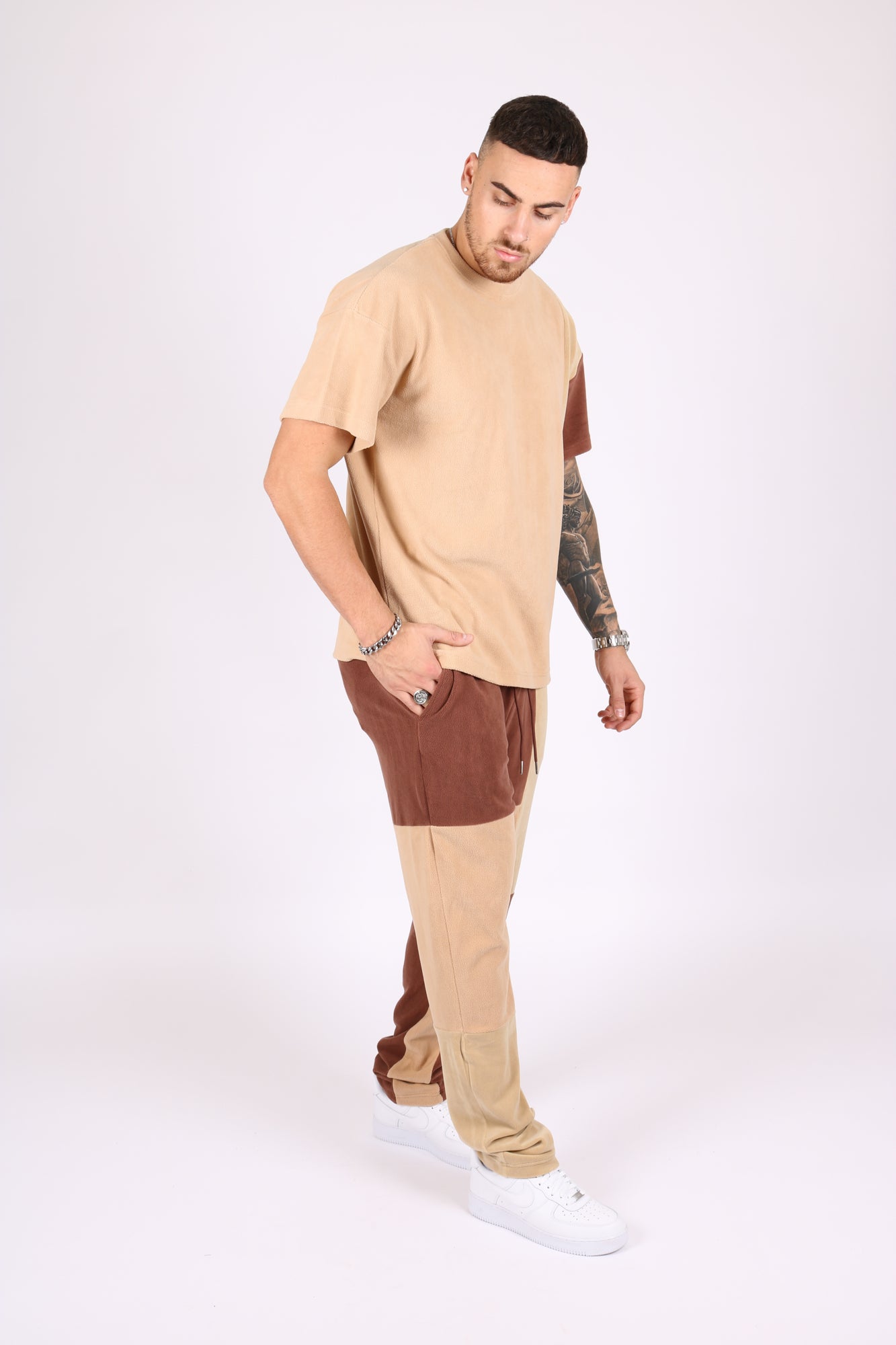 Polar Tonal Tan & Brown Fleece Jogger