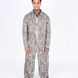 Snake Print Relaxed Baggy Jeans