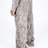 Snake Print Relaxed Baggy Jeans