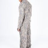 Snake Print Relaxed Baggy Jeans