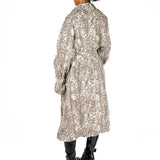 Snake Printed Denim Trench