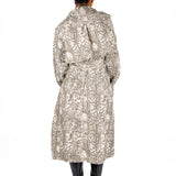 Snake Printed Denim Trench