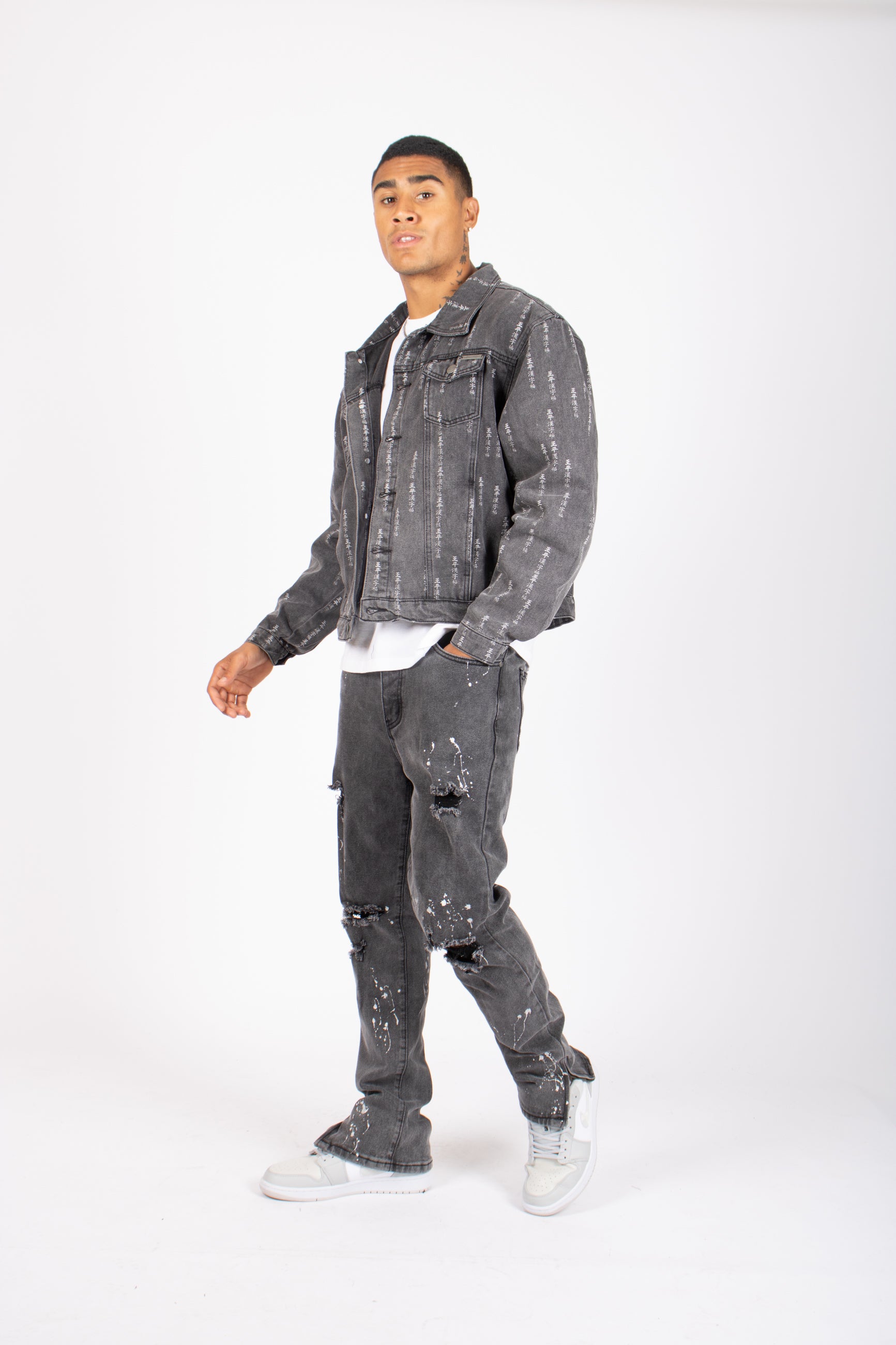 Faro Paint Splatter Straight Leg Jean