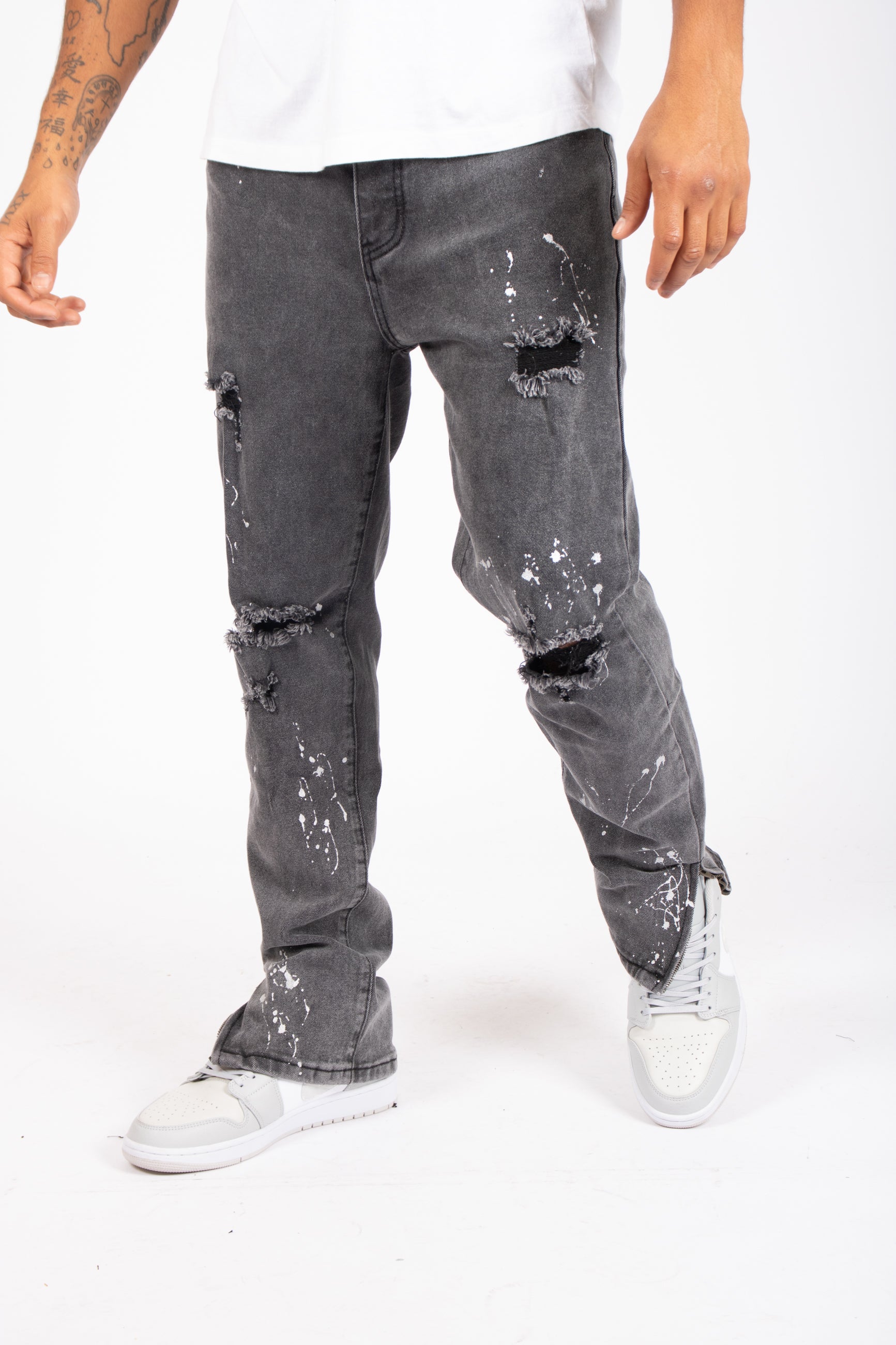 Faro Paint Splatter Straight Leg Jean