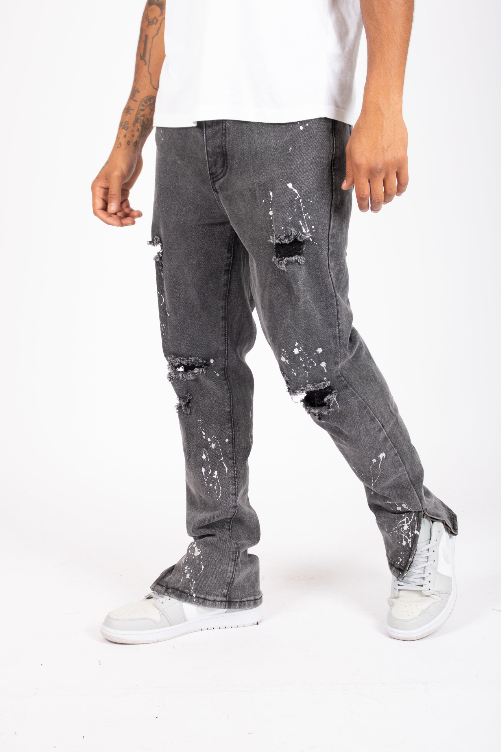 LNP Official  Faro Paint Splatter Straight Leg Jean
