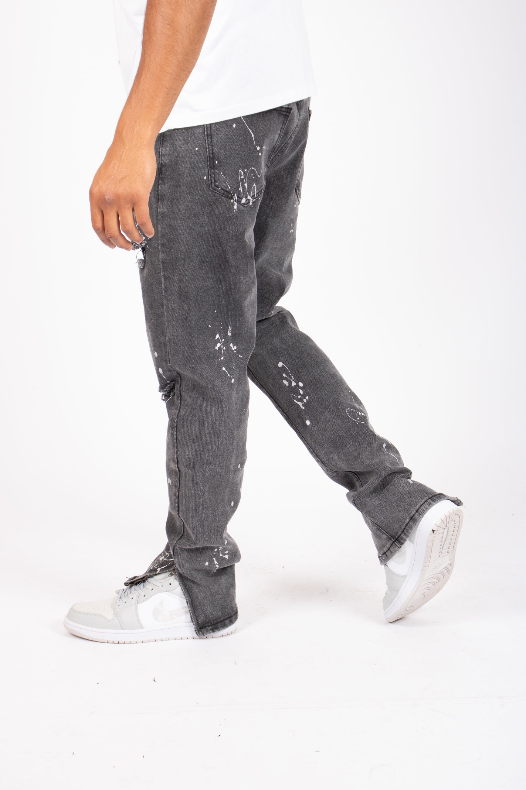 Faro Paint Splatter Straight Leg Jean