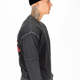 Oversized 'Principles Of Life' Motif Graphic Printed Long Sleeve
