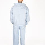 Oversized Bleach Wash Denim Hooded Jacket