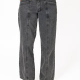 Washed Black Buckle Detail Jean