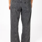 Washed Black Buckle Detail Jean