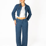 Bubble Cropped Denim Jacket