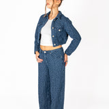 Bubble Cropped Denim Jacket