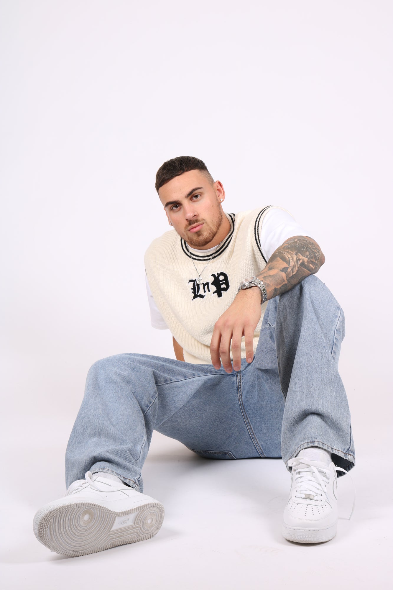 Wide Leg Skater Cargo Jeans With Retro Pocket Tag
