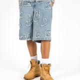 Denim Distressed Detail Jorts