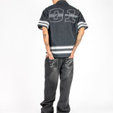 Oversized Varsity Denim Shirt