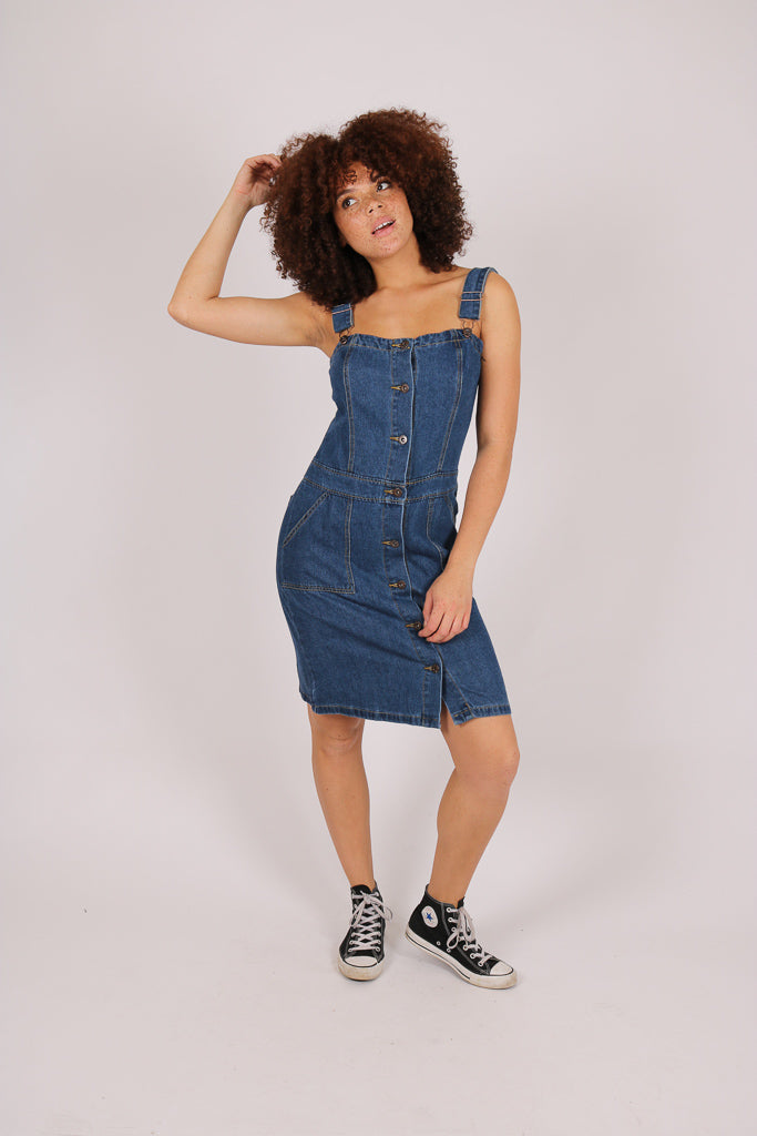 Skye Vintage Denim Pinnafore