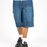 Mid Blue Relaxed Carpenter Jorts