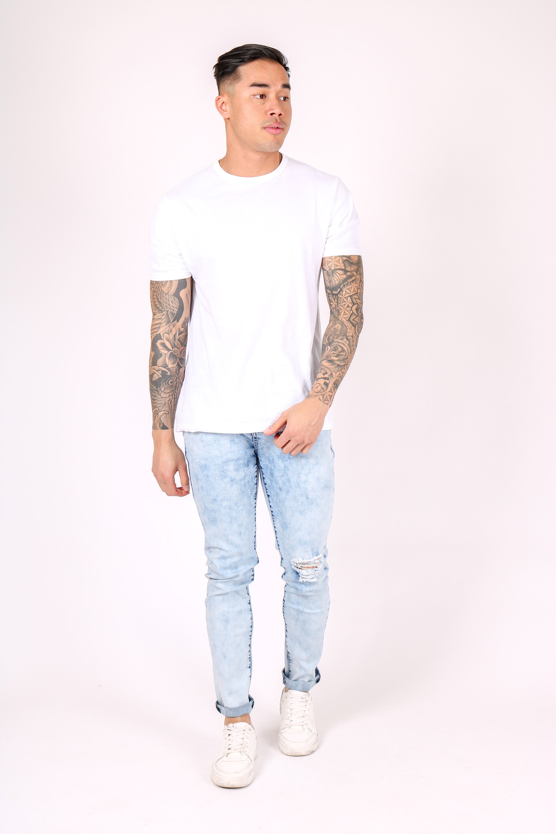 Logan Bleach Wash Super Stretch Skinny