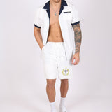 White Golf Club Embroidered Shorts