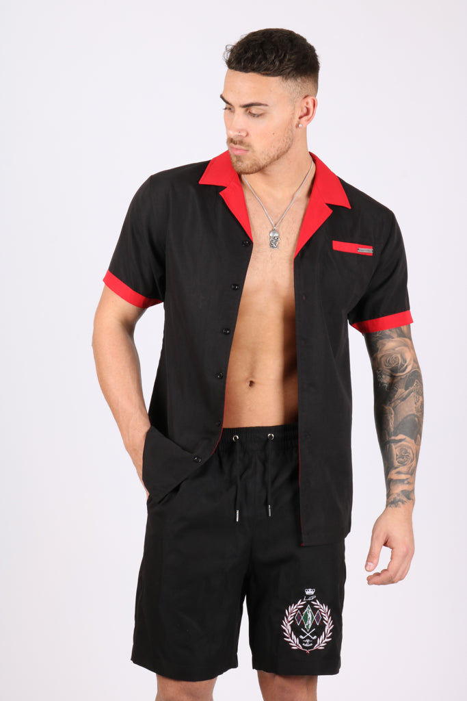 Black Golf Club Embroidered Shirt