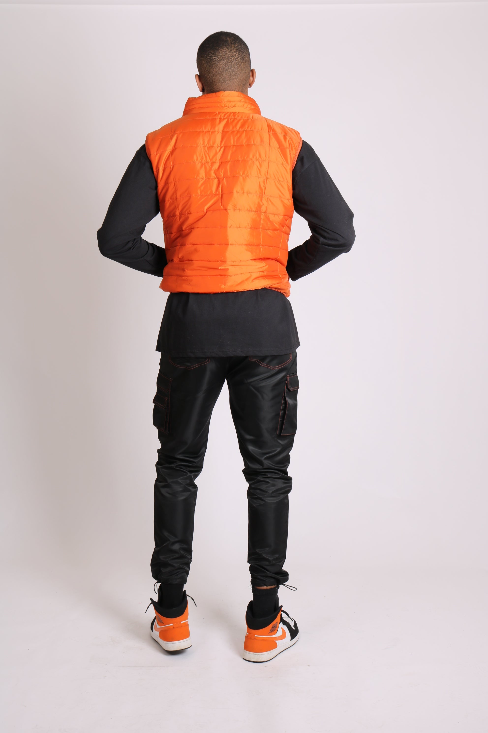 Neon Orange Puffer Gillet