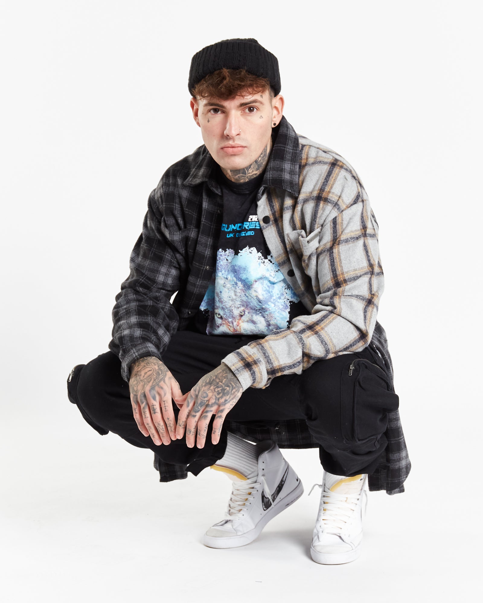 Vices Spliced Over Shirt in Relaxed Fit