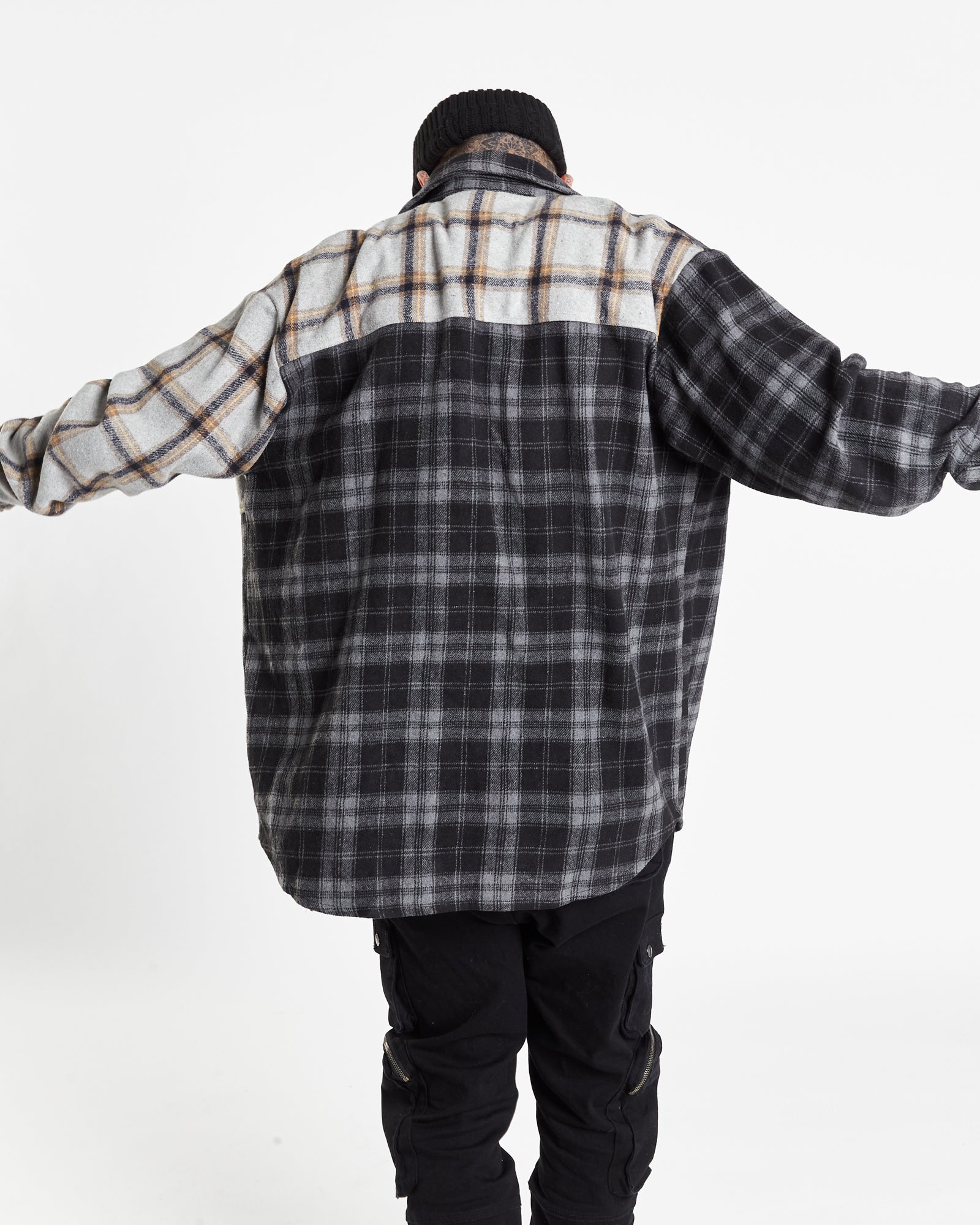 Vices Spliced Over Shirt in Relaxed Fit